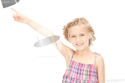 Image of little girl pointing her finger