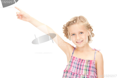 Image of little girl pointing her finger