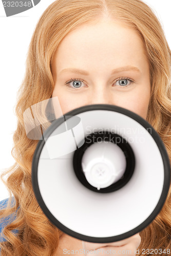 Image of woman with megaphone