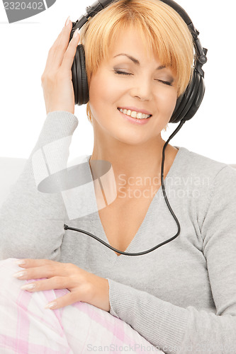 Image of happy woman in headphones