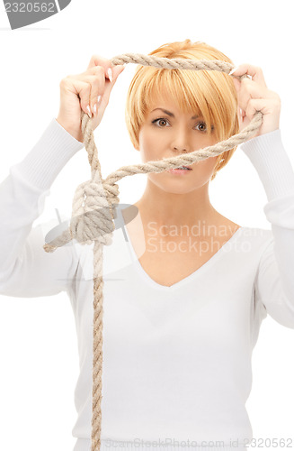 Image of business woman with the noose