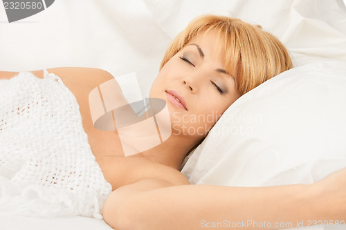 Image of sleeping woman