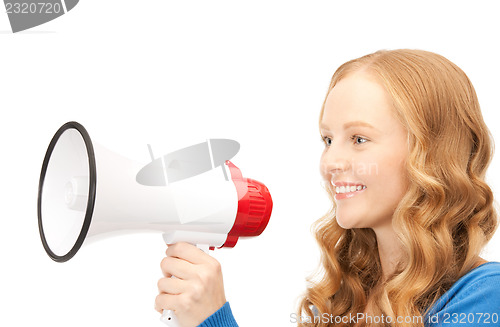 Image of woman with megaphone