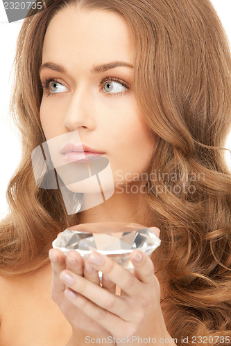 Image of lovely woman with big diamond