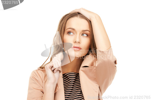 Image of lovely woman in coat