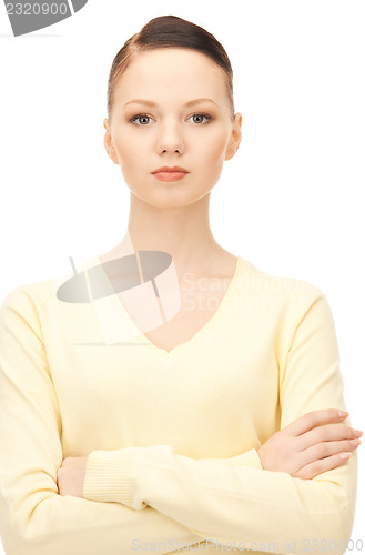 Image of  calm and friendly woman	 