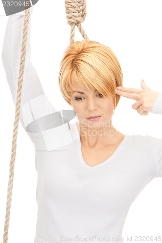 Image of business woman with the noose