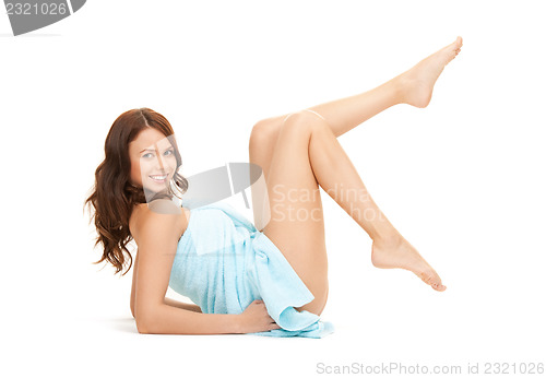 Image of lovely woman in towel