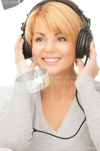 Image of happy woman in headphones
