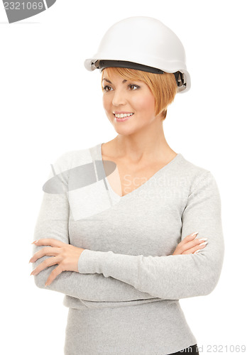 Image of contractor in helmet