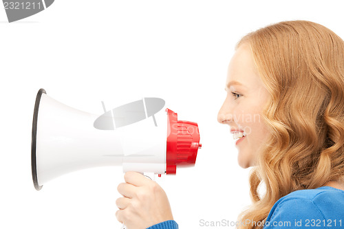 Image of woman with megaphone