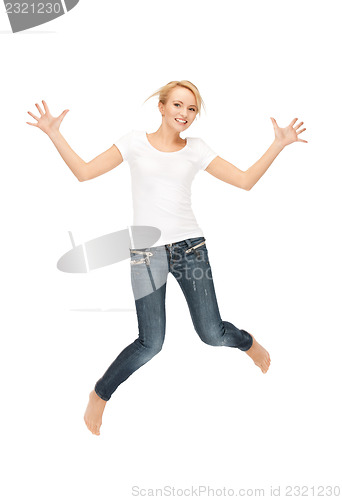 Image of  happy and carefree teenage girl