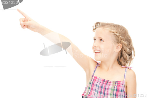 Image of little girl pointing her finger