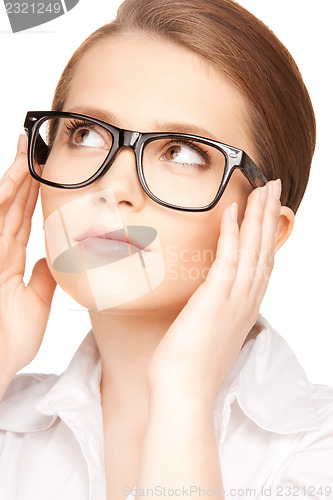 Image of lovely woman in spectacles