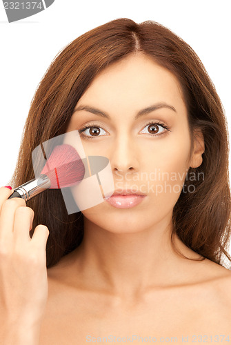 Image of lovely woman with brush