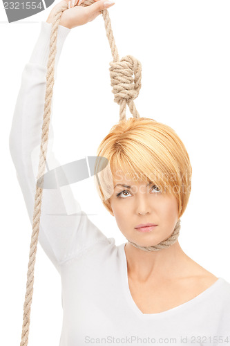 Image of business woman with the noose