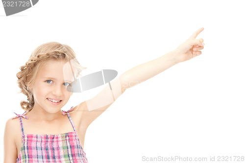 Image of little girl pointing her finger