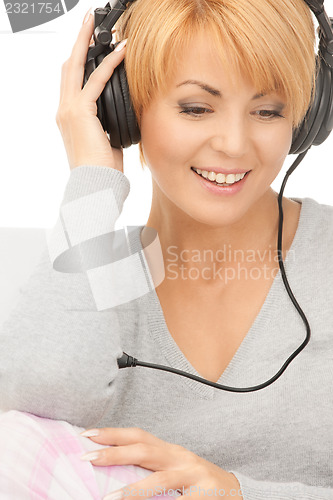 Image of happy woman in headphones