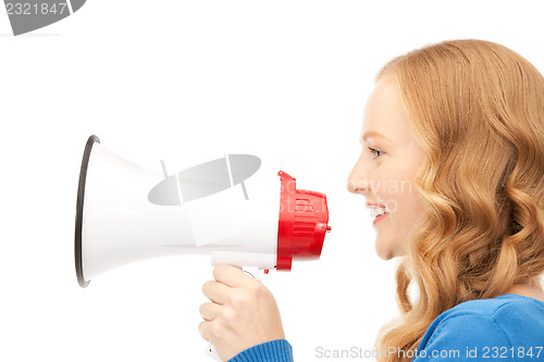 Image of woman with megaphone