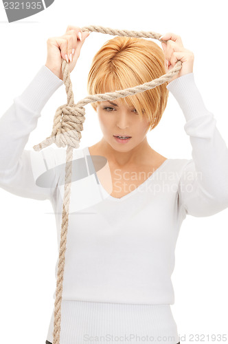 Image of business woman with the noose