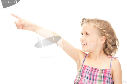 Image of little girl pointing her finger