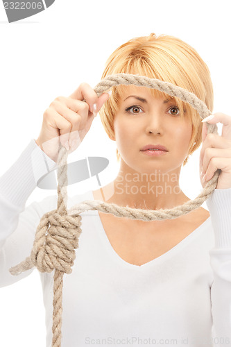 Image of business woman with the noose