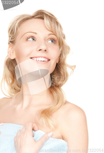 Image of lovely woman in towel