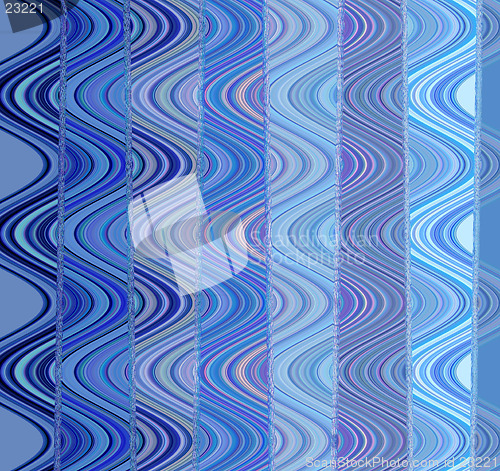 Image of Wavy Lines - Blue toned background