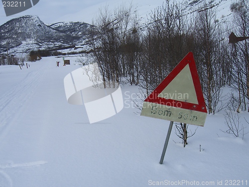 Image of Winter closed road