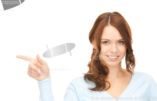 Image of businesswoman pointing her finger