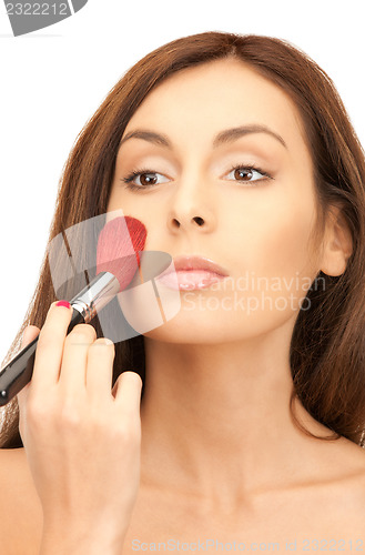 Image of lovely woman with brush