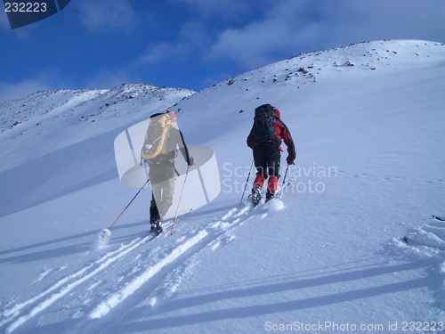 Image of Uphill skiing