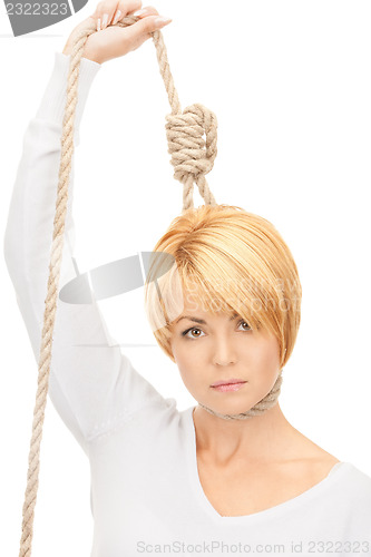 Image of business woman with the noose