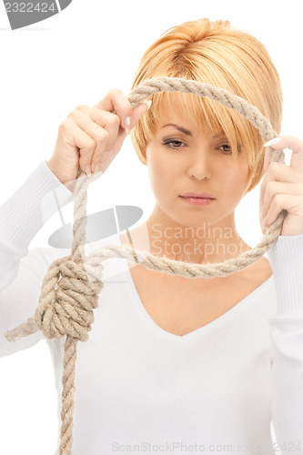 Image of business woman with the noose
