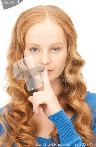 Image of finger on lips