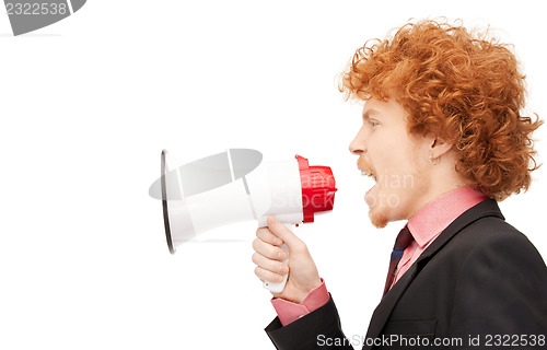 Image of man with megaphone