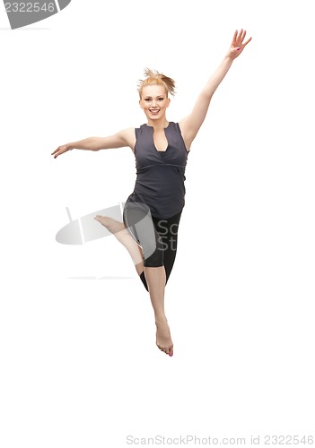 Image of jumping sporty girl