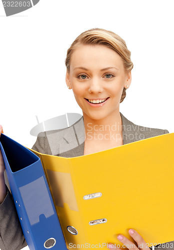 Image of woman with folders