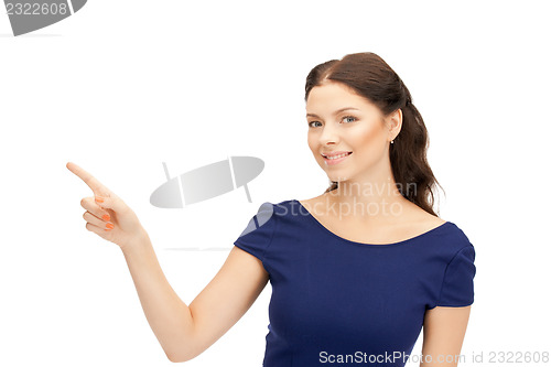 Image of businesswoman pointing her finger