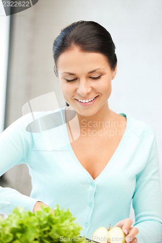Image of beautiful woman in the kitchen