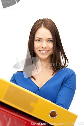 Image of woman with folders