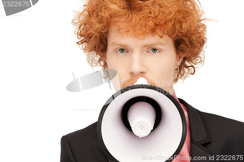 Image of man with megaphone