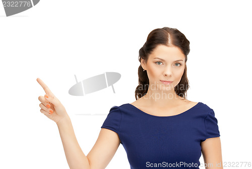 Image of businesswoman pointing her finger