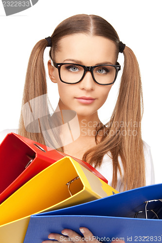 Image of woman with folders