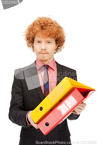 Image of man with folders