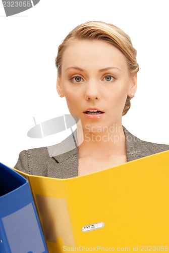 Image of woman with folders