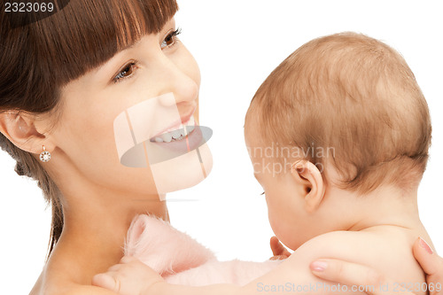 Image of happy mother with adorable baby
