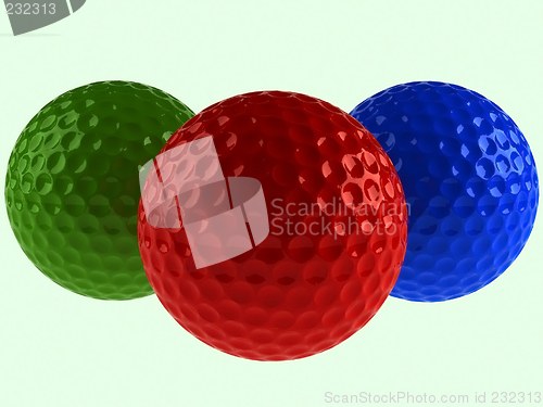 Image of colorful golf balls