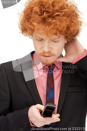 Image of handsome man with cell phone