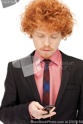 Image of handsome man with cell phone